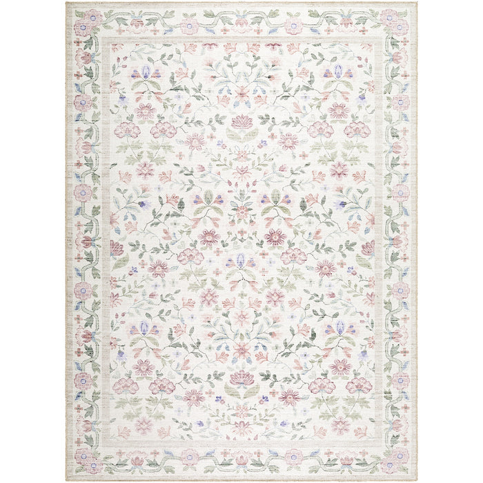 Thistle Washable Modern Floral THT2300 Rug