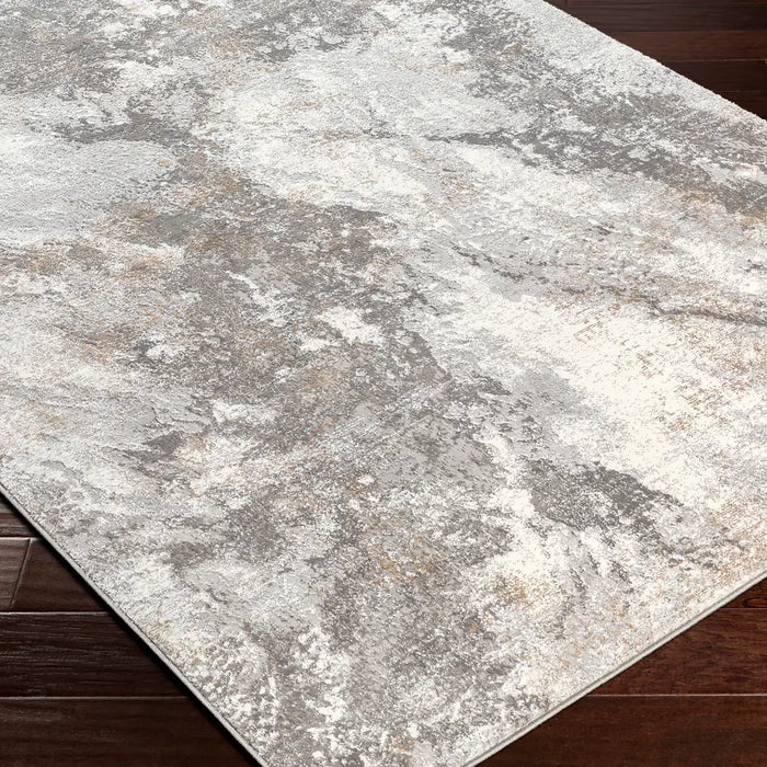 Allegro Abstract Grey Modern Marble Bedroom ALG2336 Rug