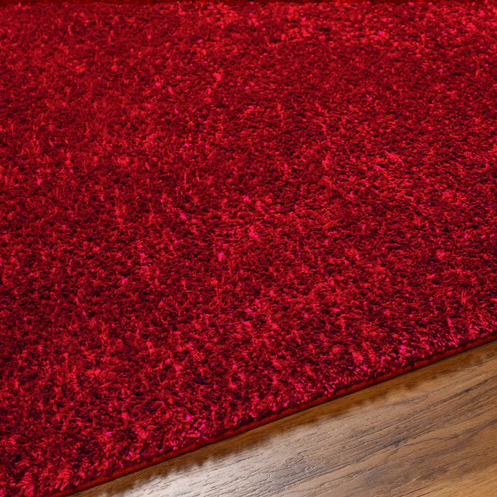 Claire Shaggy Solid Color Plush Pile Cherry CDG2325