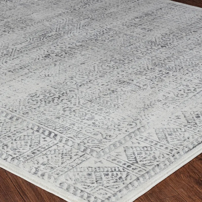 Dania Vintage Oriental Boho Grey/Ivory Rug FSA2386