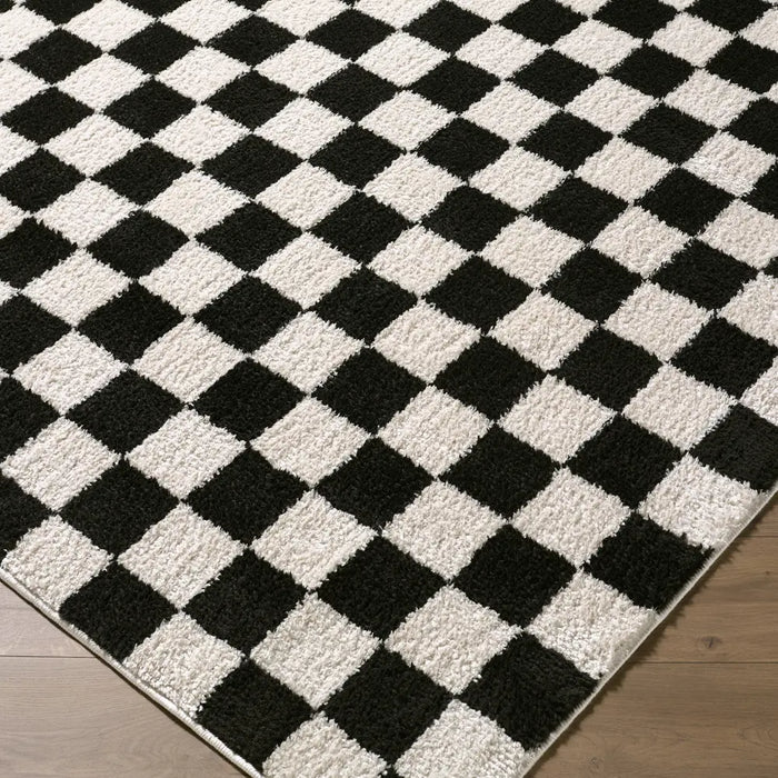 Fossay Shag Washable Modern High Pile Checkered FSG2347 Rug