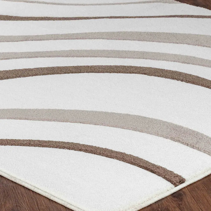 Limburg Modern Brown White Graphic Living Dining Bedroom Rug LBU2319