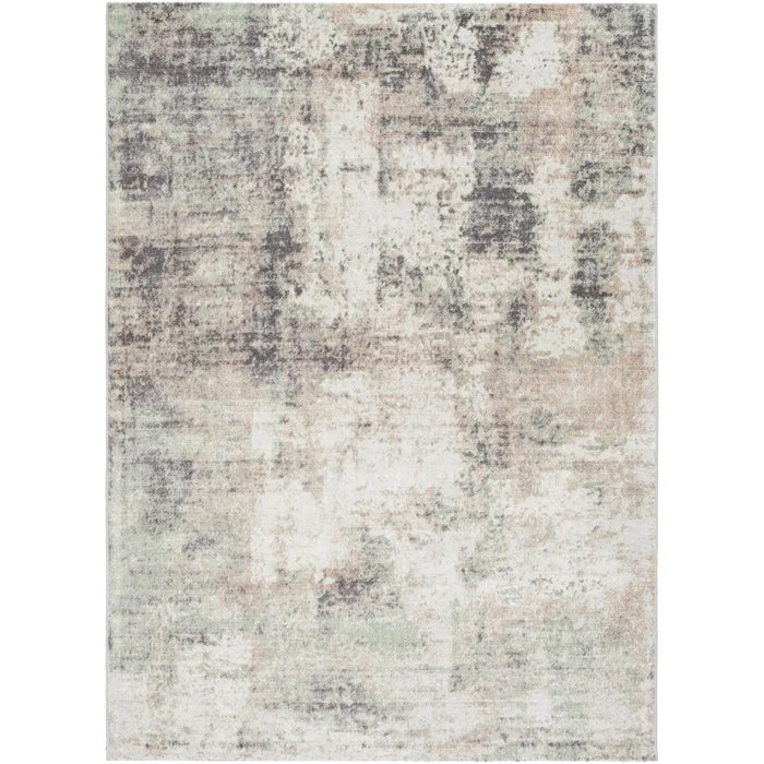 Topaz Abstract Modern Marble Light Brown/Charcoal Area Rug ROM2408