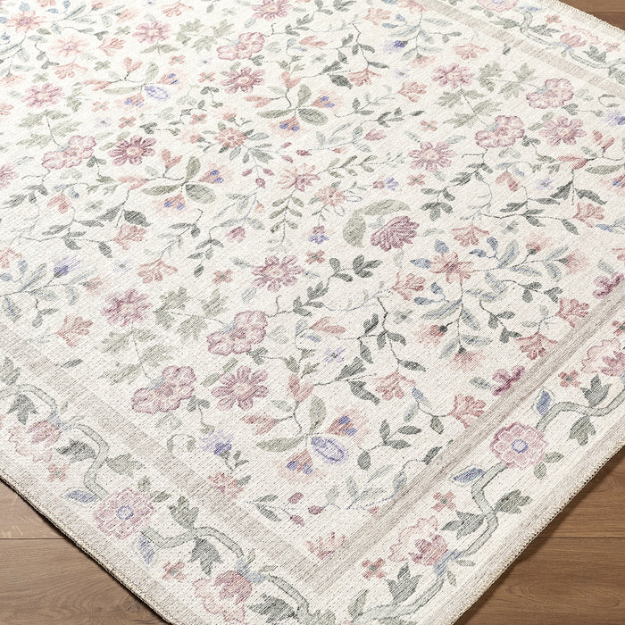 Thistle Washable Modern Floral THT2300 Rug