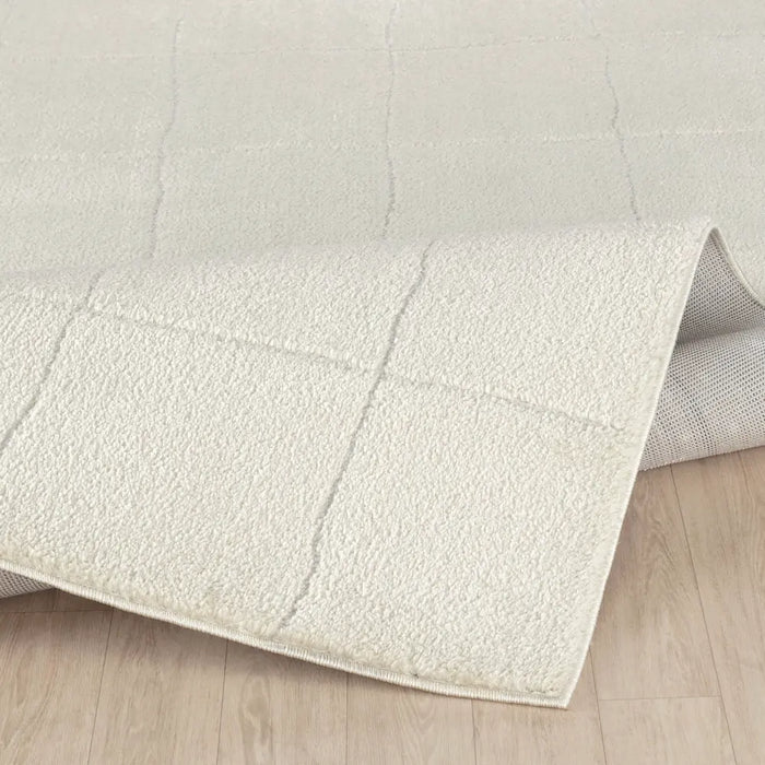 Hope Scandi Modern High Pile Ivory/OffWhite Area FEU2314