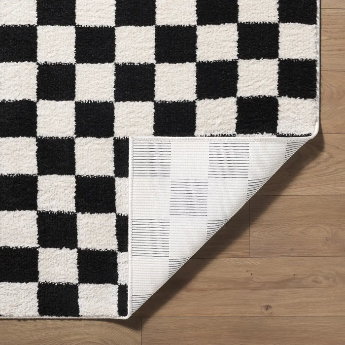 Fossay Shag Washable Modern High Pile Checkered FSG2347 Rug