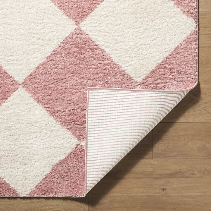 Fossay Shag Washable Modern High Pile Diamond Pattern FSG2355 Rug