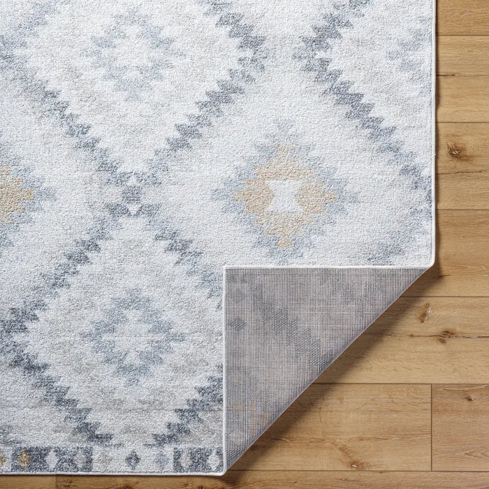 Harput-Rustic Beige Grey Brown Graphic Diamond Pattern Living Dining Bedroom Rug HAP1166