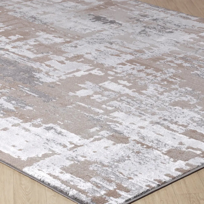 Organa Abstract Modern Marble White/Beige Area Rug LSR2343