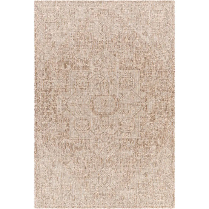 Tuareg Vintage Beige Ivory Traditional Boho In & Outdoor JuteLook Rug TRG2392