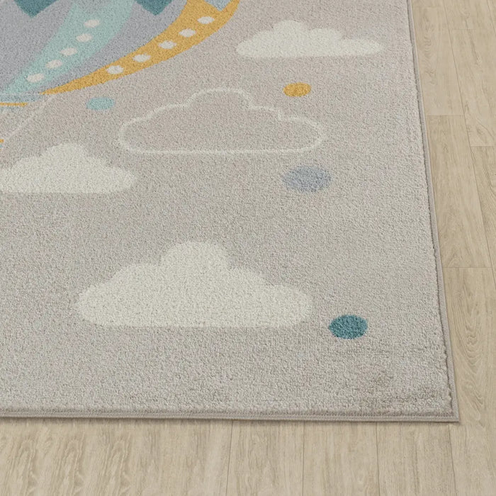 Monty Kids Modern Multicolour/Grey Bedroom Rug AKR2360