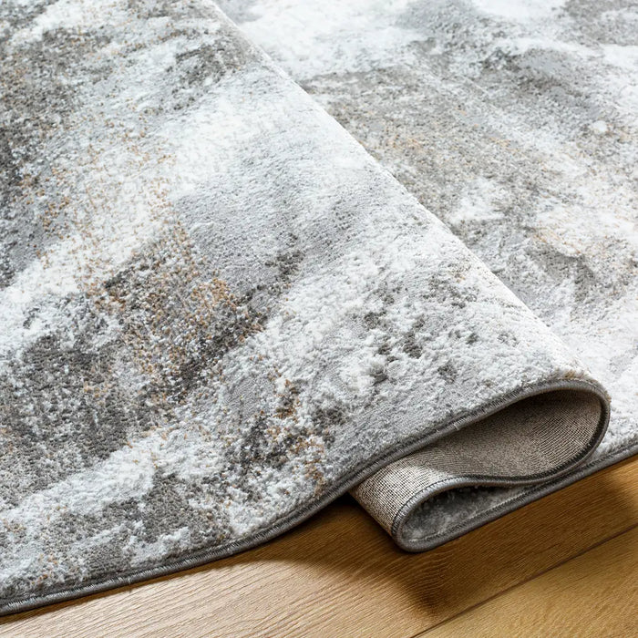 Allegro Abstract Grey Modern Marble Bedroom ALG2336 Rug