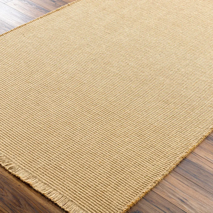 Kimi Becki Owens X Livabliss Solid And Border Camel Jute Area BOKM2301
