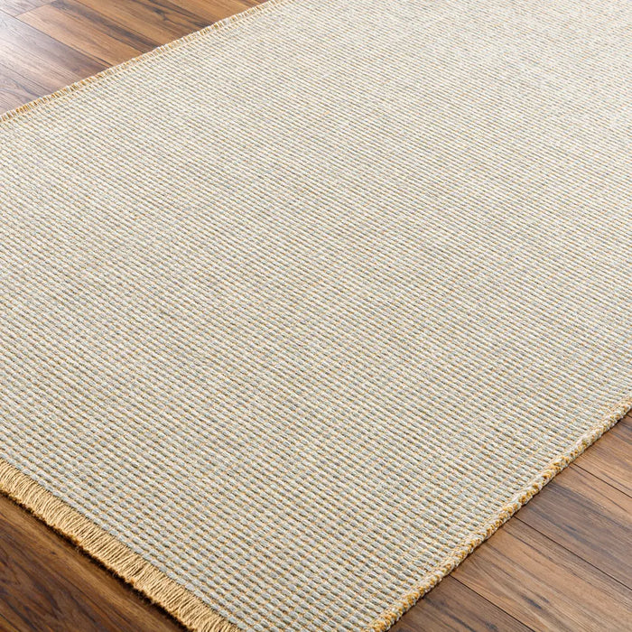 Kimi Becki Owens X Livabliss Solid And Border Grey Jute Area BOKM2304