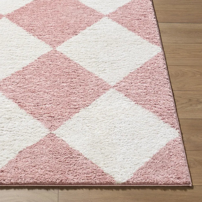 Fossay Shag Washable Modern High Pile Diamond Pattern FSG2355 Rug