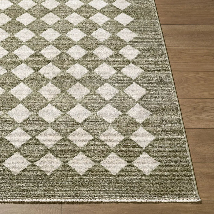 Galey Alix Myrtle Avenue VII Geometric Diamond Pattern Fringe GAMY2306 Rug