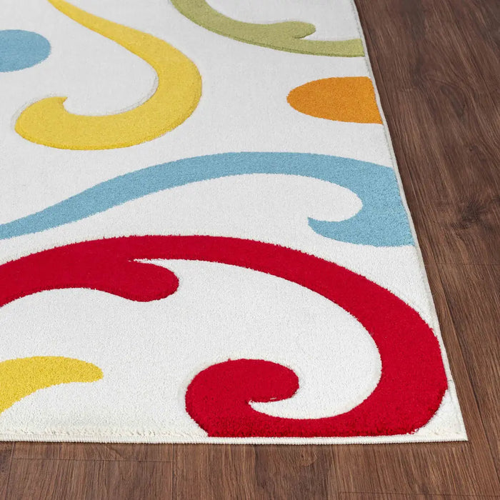 Limburg Modern Orange Yellow Green Blue Graphic Living Dining Bedroom Rug LBU2317
