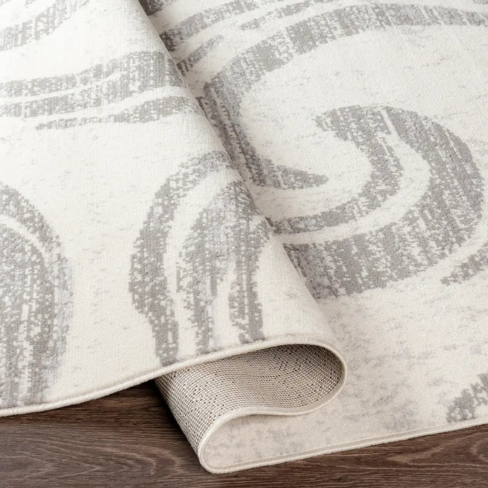 Pisa Modern Grey OffWhite Black Living Dining Bedroom Rug PSS2320