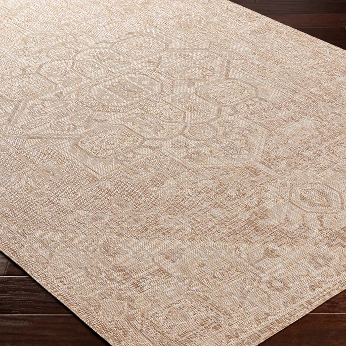 Tuareg Vintage Beige Ivory Traditional Boho In & Outdoor JuteLook Rug TRG2392