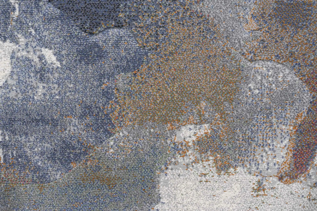 Mastercraft galleria 63807 2626 Blue, Multicoloured Living Room Moroccan Rug.