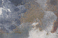 Mastercraft galleria 63807 2626 Blue, Multicoloured Living Room Moroccan Rug.