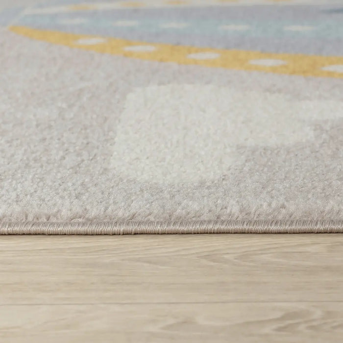 Monty Kids Modern Multicolour/Grey Bedroom Rug AKR2360