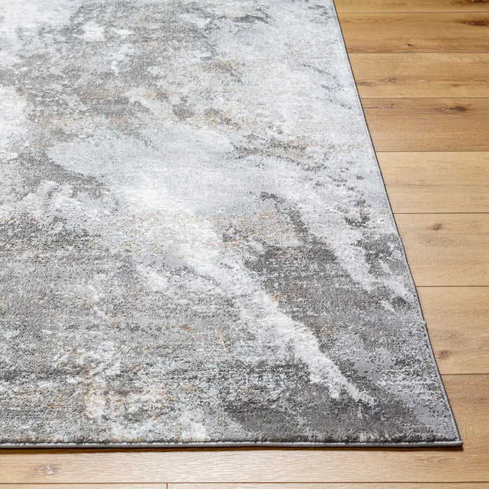 Allegro Abstract Grey Modern Marble Bedroom ALG2336 Rug