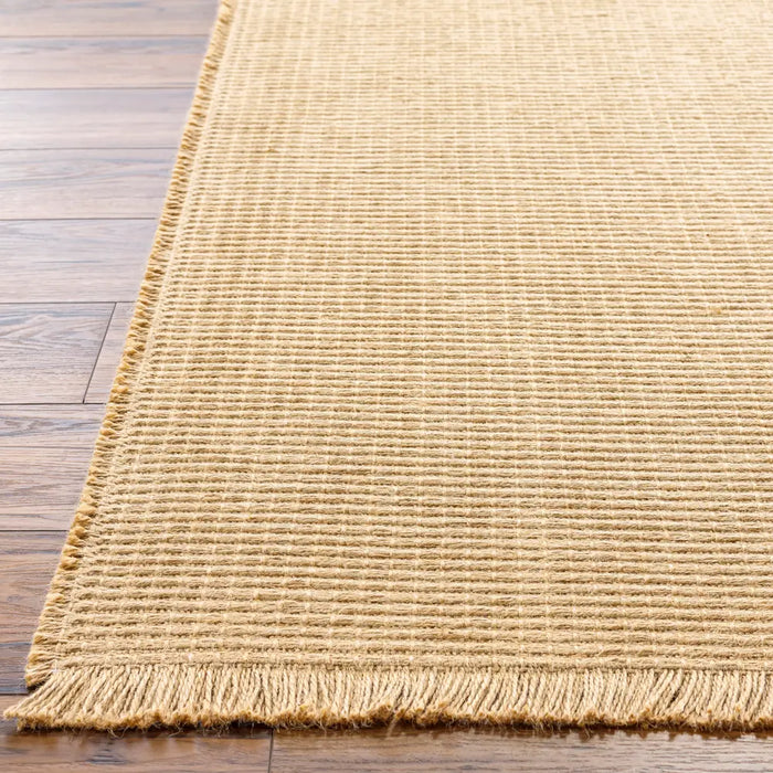 Kimi Becki Owens X Livabliss Solid And Border Camel Jute Area BOKM2301