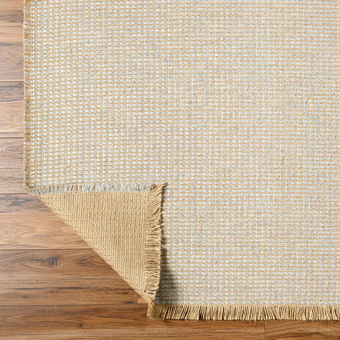 Kimi Becki Owens X Livabliss Solid And Border Grey Jute Area BOKM2304