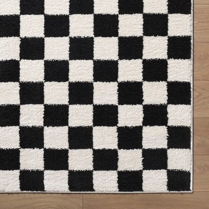 Fossay Shag Washable Modern High Pile Checkered FSG2347 Rug