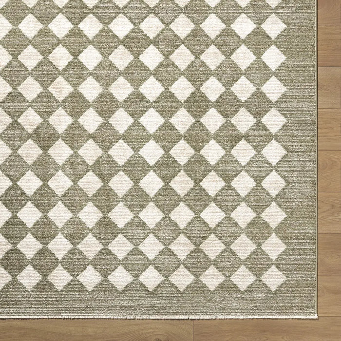 Galey Alix Myrtle Avenue VII Geometric Diamond Pattern Fringe GAMY2306 Rug