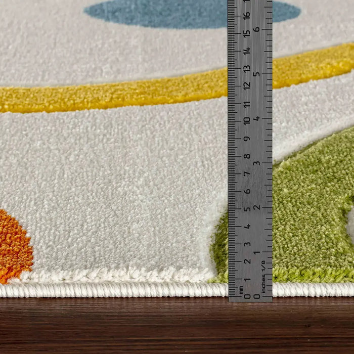 Limburg Modern Orange Yellow Green Blue Graphic Living Dining Bedroom Rug LBU2317