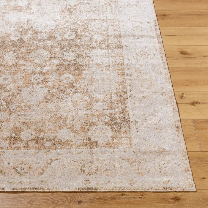 Anseline Machine Washable Oriental Boho Rust Area LLL2354