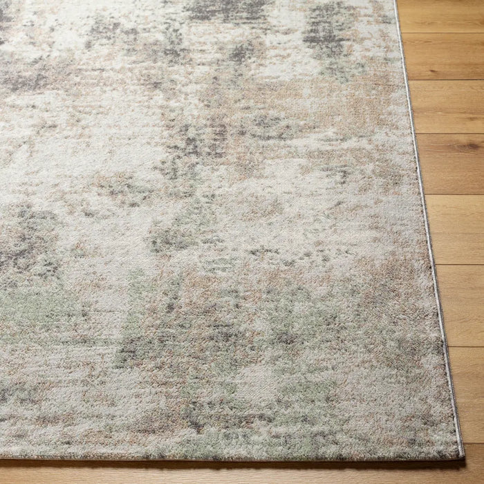 Topaz Abstract Modern Marble Light Brown/Charcoal Area Rug ROM2408