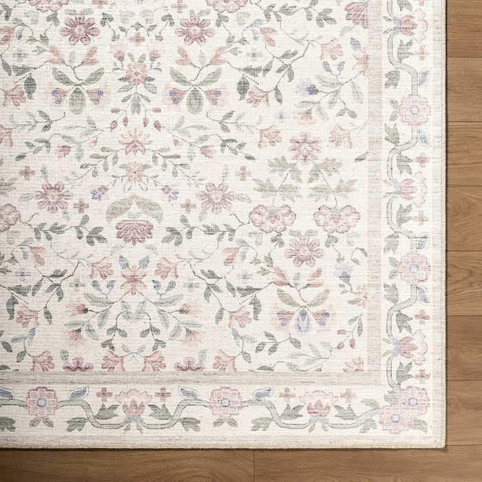 Thistle Washable Modern Floral THT2300 Rug