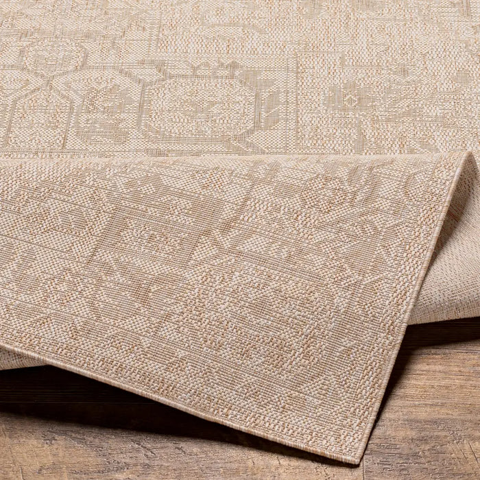 Tuareg Vintage Beige Ivory Traditional Boho In & Outdoor JuteLook Rug TRG2392