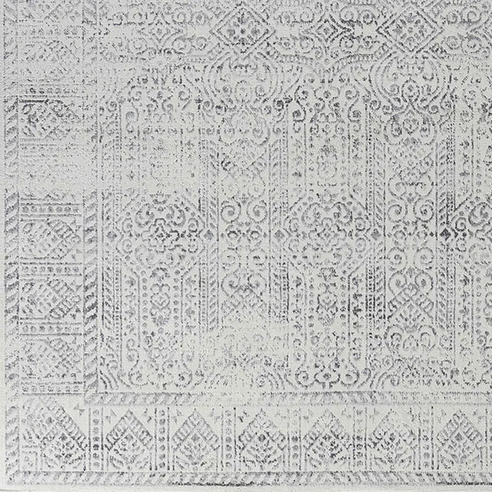 Dania Vintage Oriental Boho Grey/Ivory Rug FSA2386
