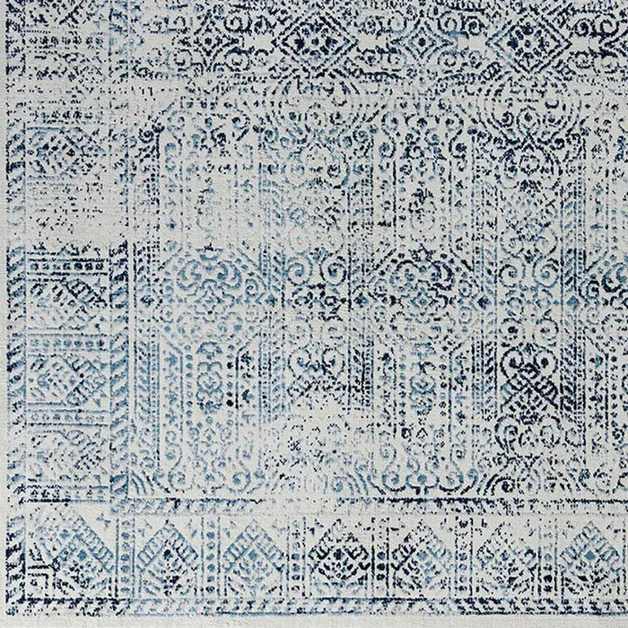 Dania Vintage Oriental Boho Blue/White Rug FSA2387