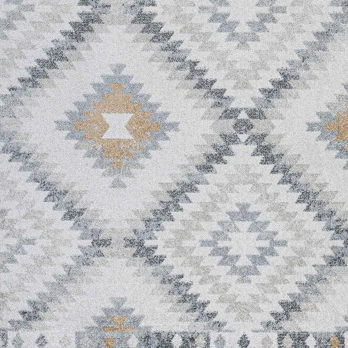 Harput-Rustic Beige Grey Brown Graphic Diamond Pattern Living Dining Bedroom Rug HAP1166