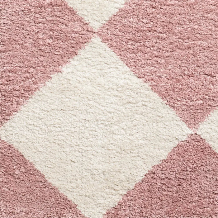 Fossay Shag Washable Modern High Pile Diamond Pattern FSG2355 Rug