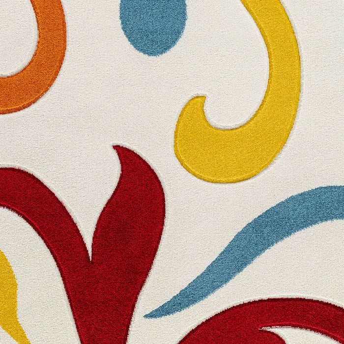 Limburg Modern Orange Yellow Green Blue Graphic Living Dining Bedroom Rug LBU2317