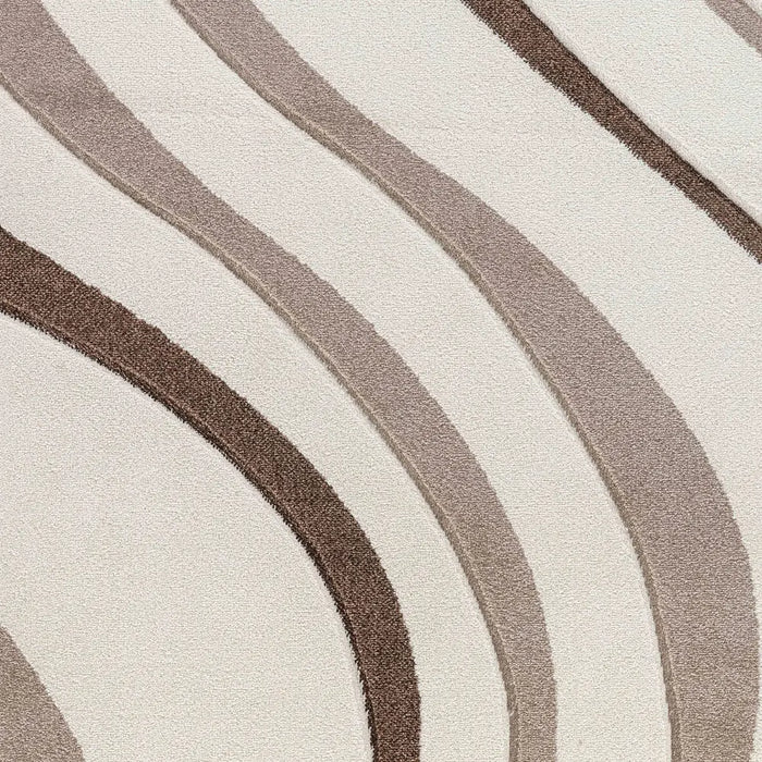 Limburg Modern Brown White Graphic Living Dining Bedroom Rug LBU2319