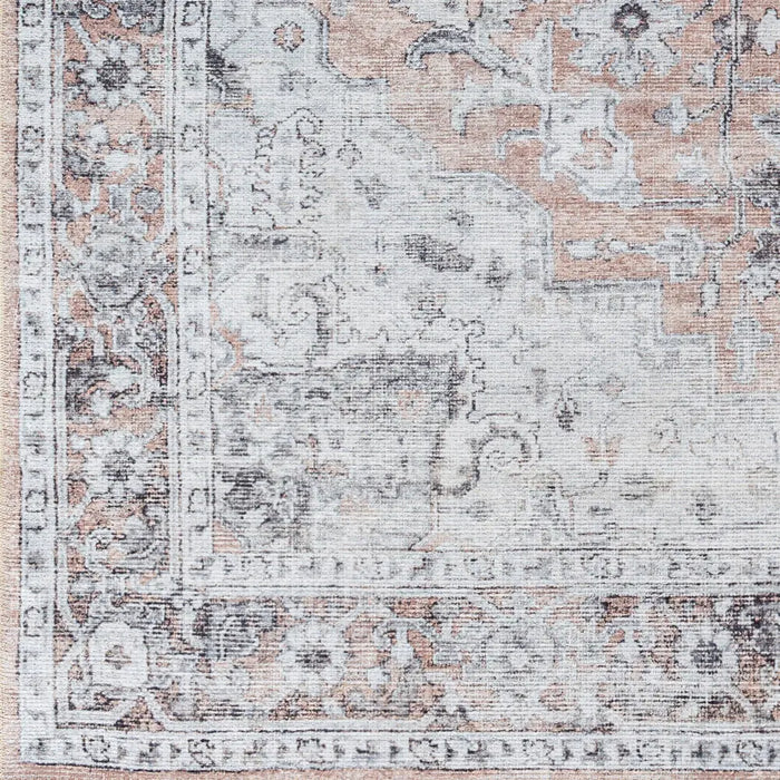 Capucine Machine Washable Modern Boho Grey Area Rug THI2702