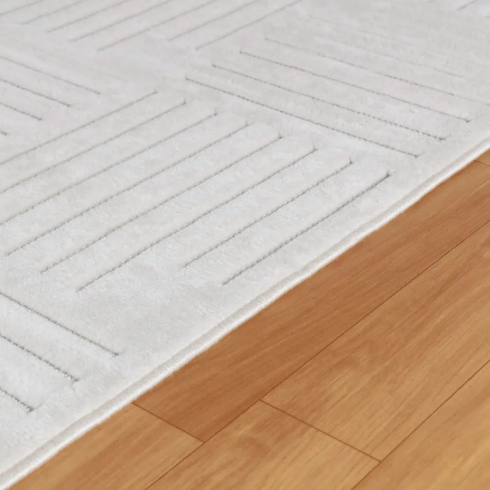 Midori In- & Outdoor 3D High & Low Pile Textured Beige Rug LMM2314