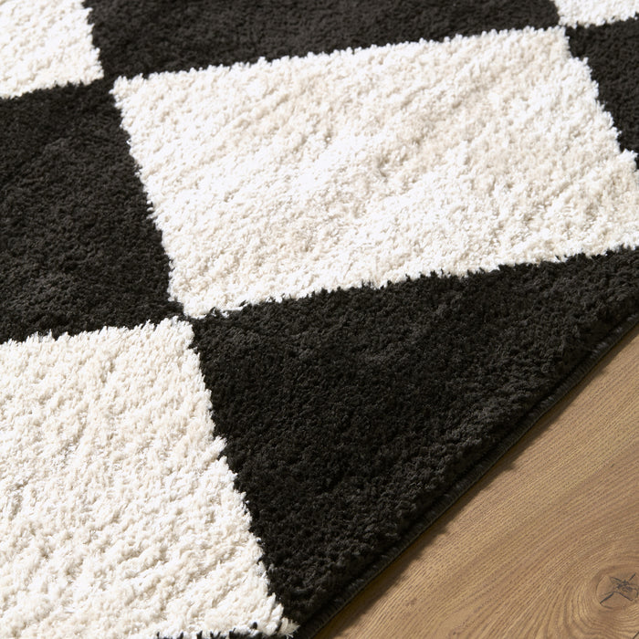 Tivoli Washable Modern High Pile Diamond Pattern EDRV2305 Rug