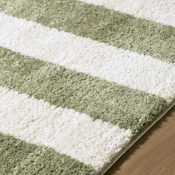 Fossay Shag Washable Modern High Pile Striped FSG2346 Rug