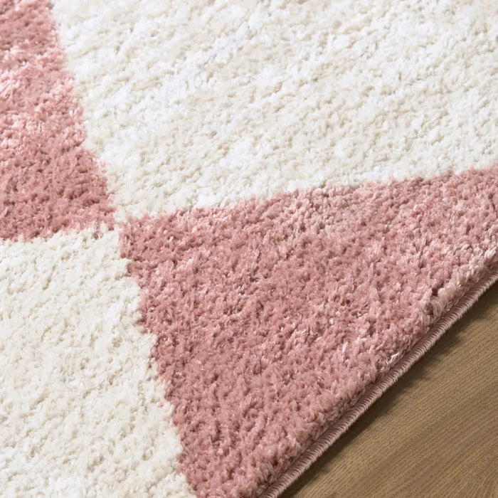 Fossay Shag Washable Modern High Pile Diamond Pattern FSG2355 Rug