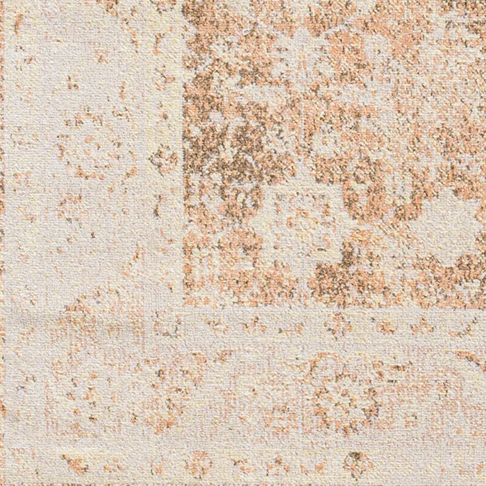 Anseline Machine Washable Oriental Boho Rust Area LLL2354