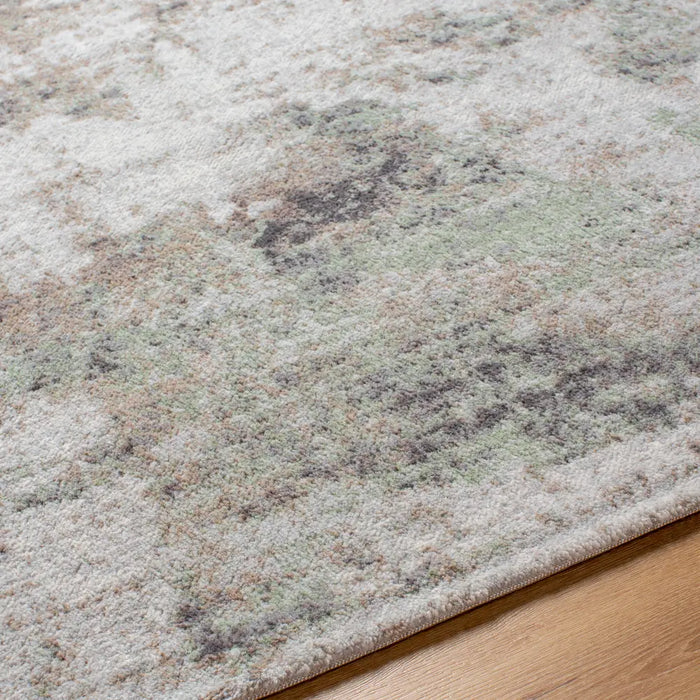 Topaz Abstract Modern Marble Light Brown/Charcoal Area Rug ROM2408