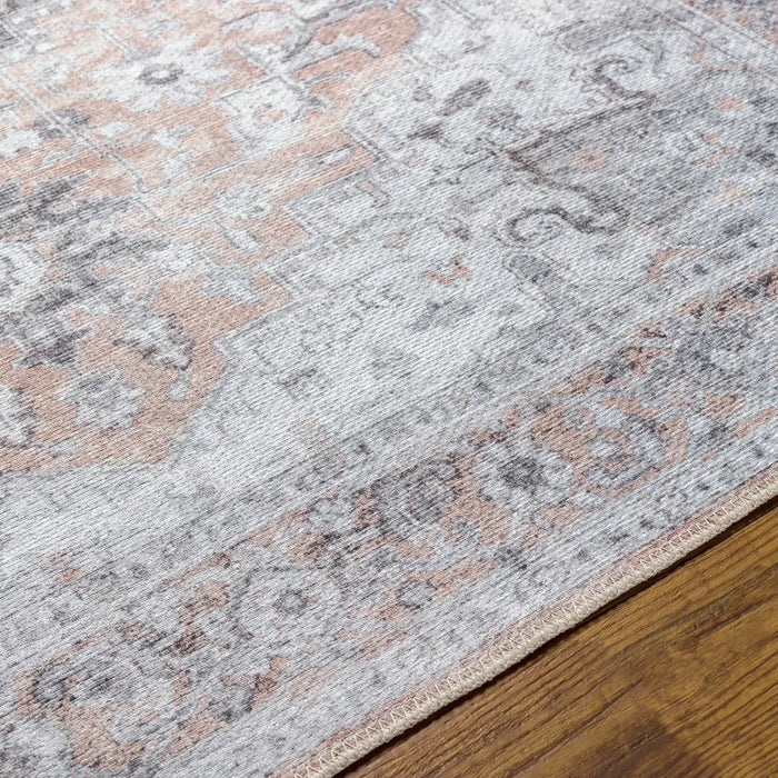 Capucine Machine Washable Modern Boho Grey Area Rug THI2702